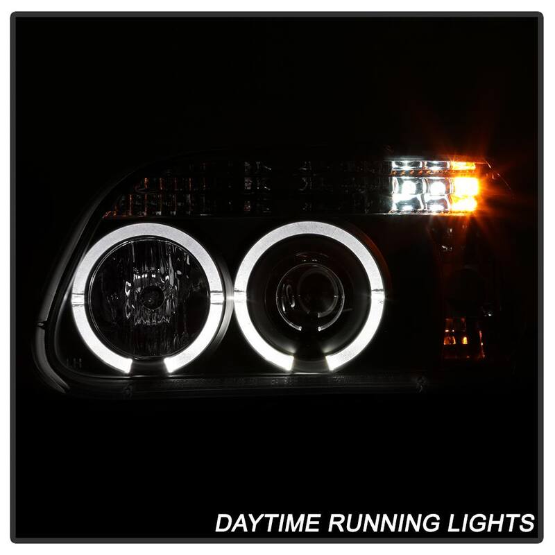Spyder Auto Ford Explorer 95-01 1PC Projector Headlights - LED Halo - Black - High H1 (Included) - Low H1 (Included) - 5010131