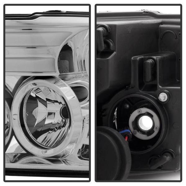 Spyder Auto Dodge Ram 1500/2500/3500 13-16 Projector Headlight(Not compatible on models wQuad Lamp Headlights)Light Bar DRL - Chrome - 5080905