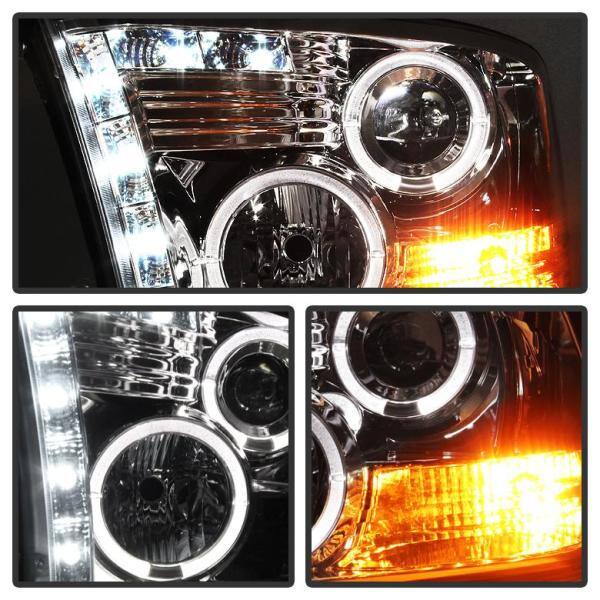 Spyder Auto Dodge Ram 1500 09-16 / Ram 2500/3500 10-16 Projector Headlights - Halogen Model Only - LED Halo - Chrome - - 5010049