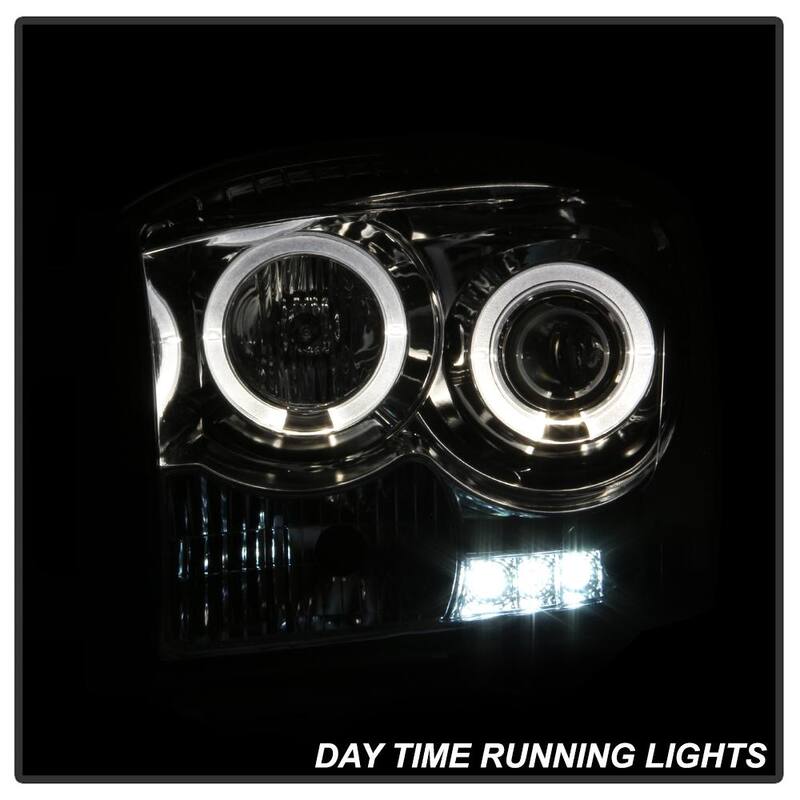 Spyder Auto Dodge Ram 1500 06-08 / Ram 2500/3500 06-09 Projector Headlights - LED Halo - LED ( Replaceable LEDs ) - Chrome - 5010018