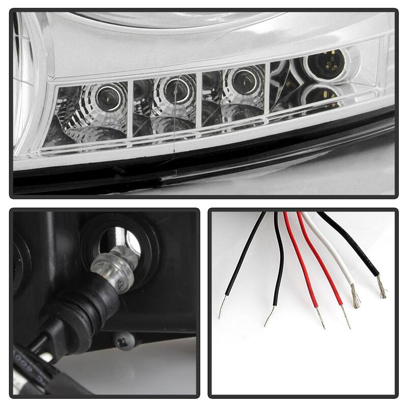 Spyder Auto Dodge Ram 1500 06-08 / Ram 2500/3500 06-09 Projector Headlights - LED Halo - LED ( Replaceable LEDs ) - Chrome - 5010018