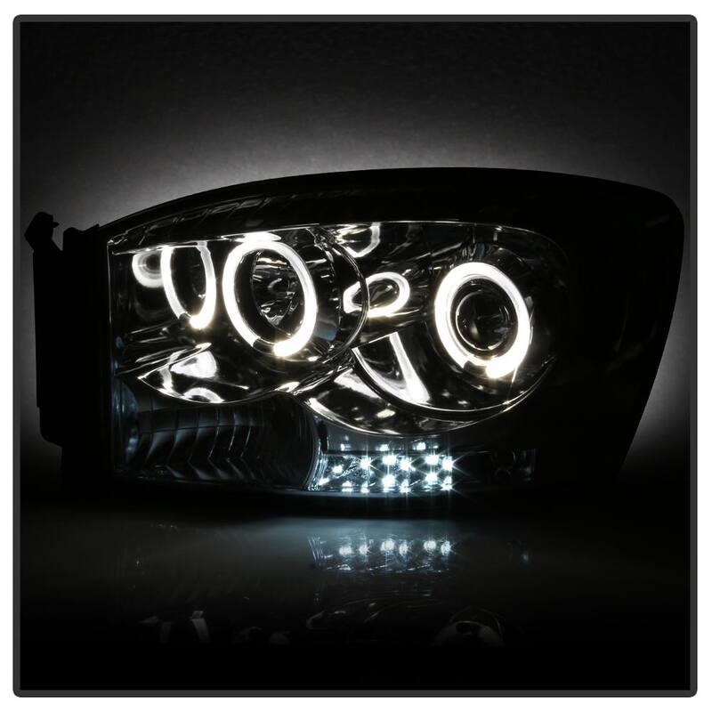 Spyder Auto Dodge Ram 1500 06-08 / Ram 2500/3500 06-09 Projector Headlights - LED Halo - LED ( Replaceable LEDs ) - Chrome - 5010018