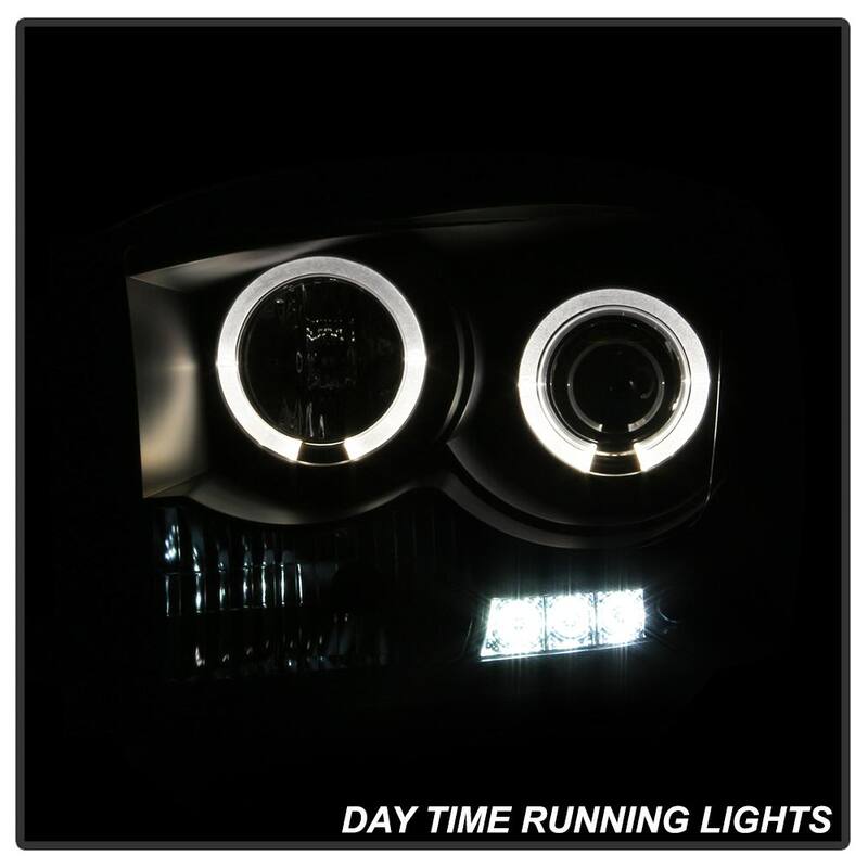 Spyder Auto Dodge Ram 1500 06-08 / Ram 2500/3500 06-09 Projector Headlights - LED Halo - LED ( Replaceable LEDs ) - Black - 5010001