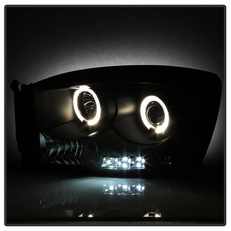 Spyder Auto Dodge Ram 1500 06-08 / Ram 2500/3500 06-09 Projector Headlights - LED Halo - LED ( Replaceable LEDs ) - Black - 5010001
