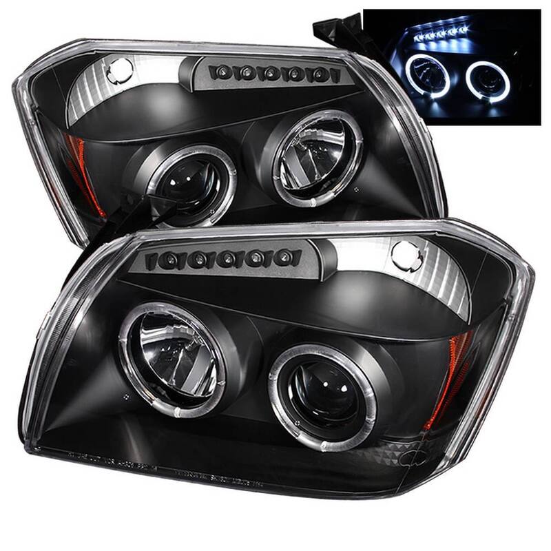 Spyder Auto Dodge Magnum 05-07 Projector Headlights - LED Halo - LED ( Replaceable LEDs ) - Black - 5009876