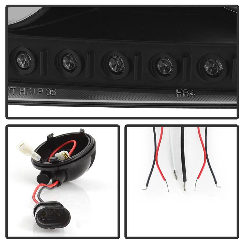 Spyder Auto Dodge Charger 06-10 Projector Headlights - Halogen Model Only - LED Halo - Black Smoke - 5078353