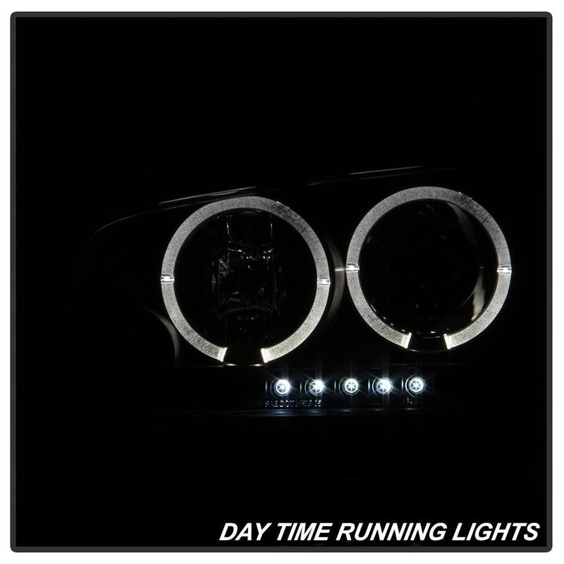 Spyder Auto Dodge Charger 06-10 Projector Headlights - Halogen Model Only - LED Halo - Black Smoke - 5078353