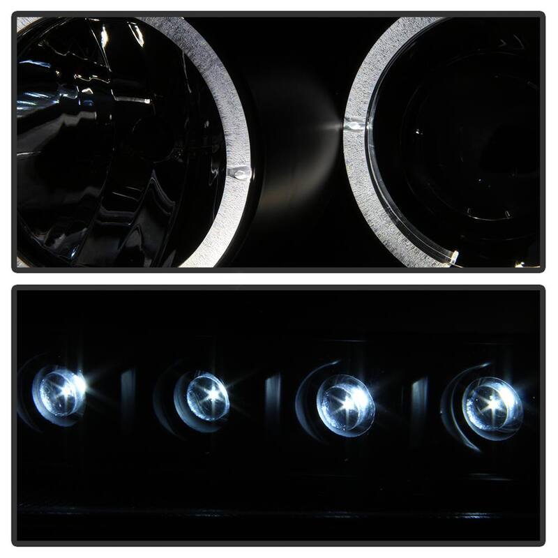Spyder Auto Dodge Charger 06-10 Projector Headlights - Halogen Model Only - LED Halo - Black Smoke - 5078353