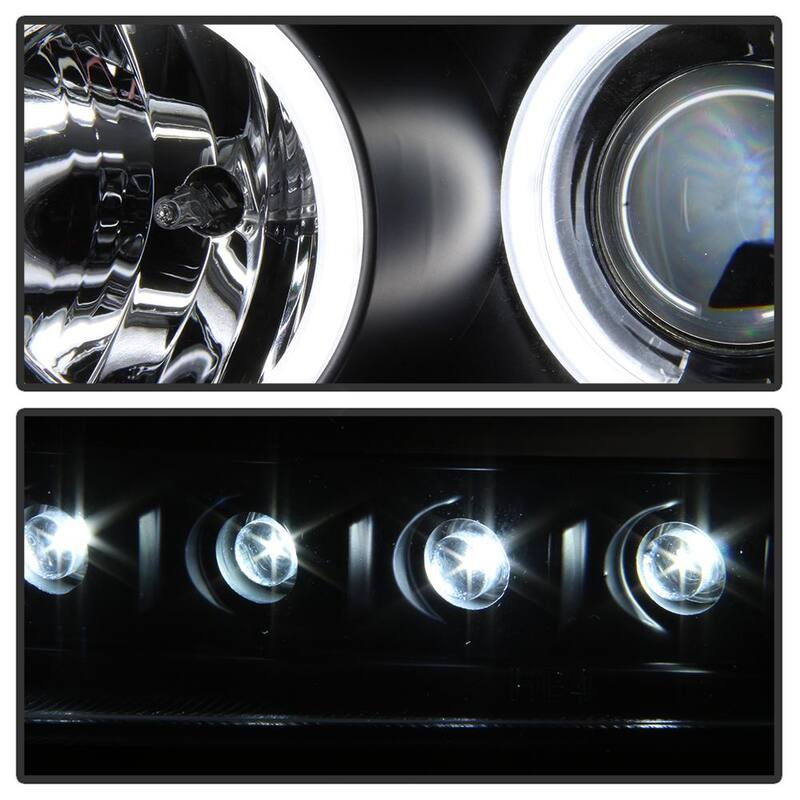 Spyder Auto Dodge Charger 06-10 Projector Headlights - Halogen Model Only- CCFL Halo - LED ( Replaceable LEDs ) - Black - 5009715