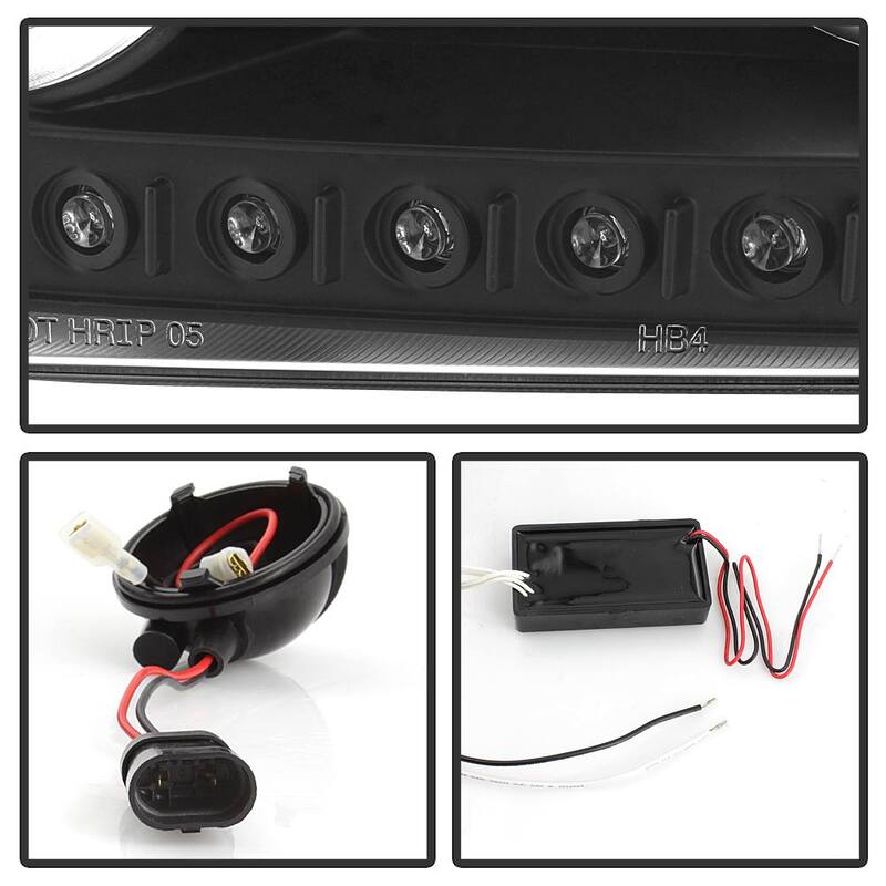Spyder Auto Dodge Charger 06-10 Projector Headlights - Halogen Model Only- CCFL Halo - LED ( Replaceable LEDs ) - Black - 5009715