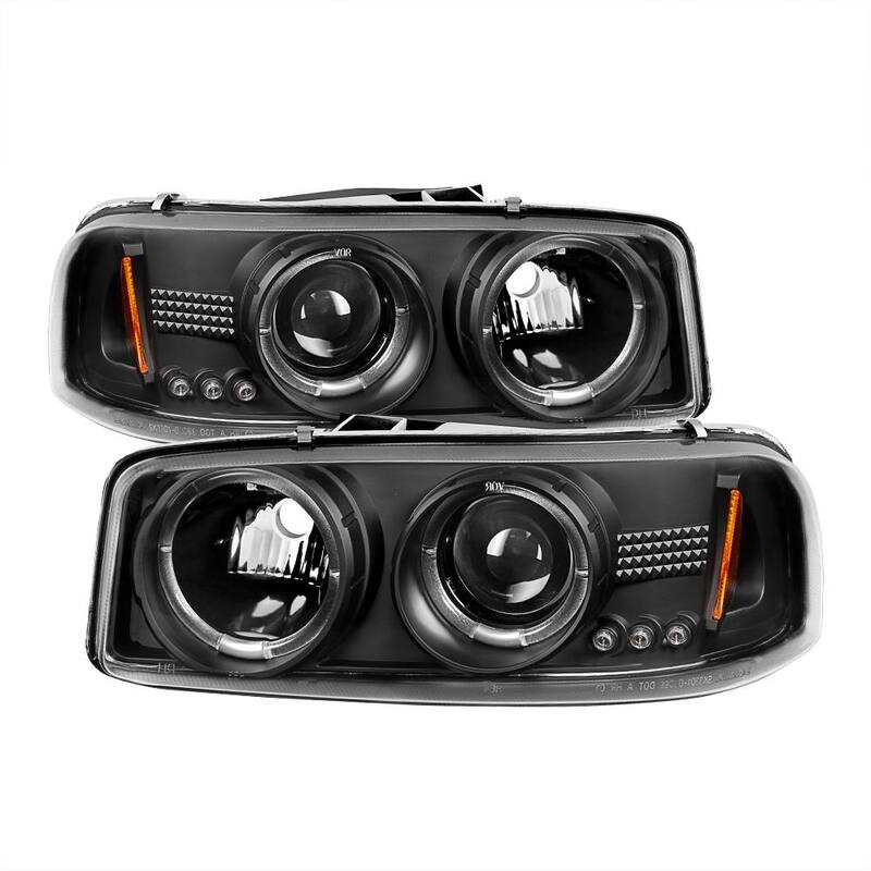 Spyder Auto GMC Sierra 1500/2500/3500 99-06 / GMC Sierra Denali 02-07 / Projector Headlights - LED Halo- Black - 5009357