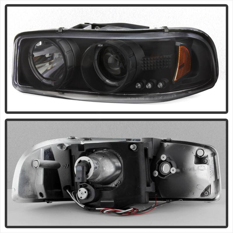 Spyder Auto GMC Sierra 1500/2500/3500 99-06 / GMC Sierra Denali 02-07 / Projector Headlights - LED Halo- Black - 5009357