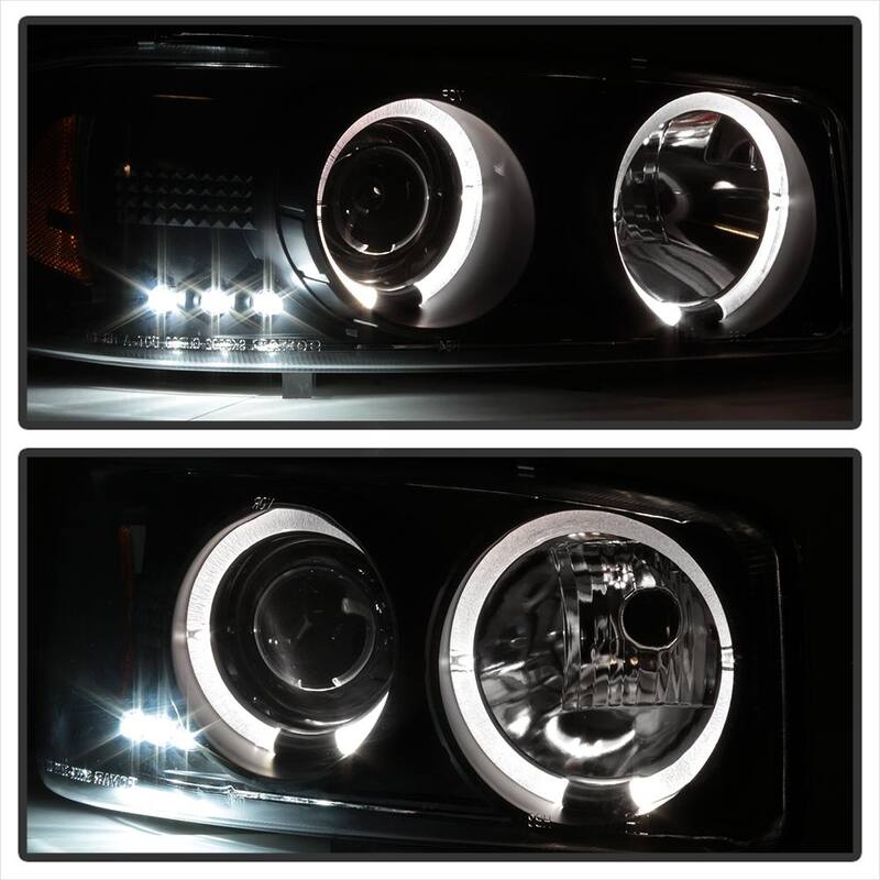 Spyder Auto GMC Sierra 1500/2500/3500 99-06 / GMC Sierra Denali 02-07 / Projector Headlights - LED Halo- Black - 5009357