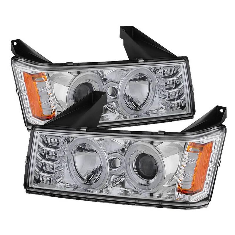 Spyder Auto Chevy Colorado 04-12 / GMC Canyon 04-12 Projector Headlights - Halogen Model Only - LED Halo - Chrome - 5074157