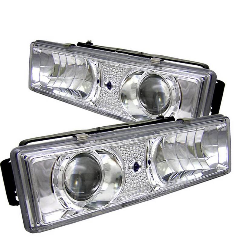 Spyder Auto C/K Series 1500/2500/3500 88-99/Tahoe 95-99/ukon 92-99/Silverado 88-98/Suburban 88-98 Projector Headlight-Chrome - 5009296