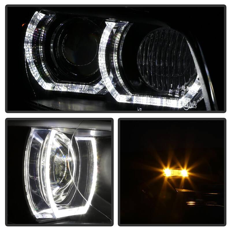 Spyder Auto BMW F92 3 Series 08-10 Projector Headlights - LED DRL - Black - 5085184