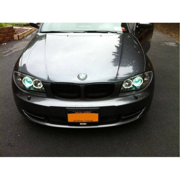 Spyder Auto BMW E87 1-Series 08-11 Projector Headlights - LED Halo - Black - High H1 (Included) - Low H7 (Included) - 5008985