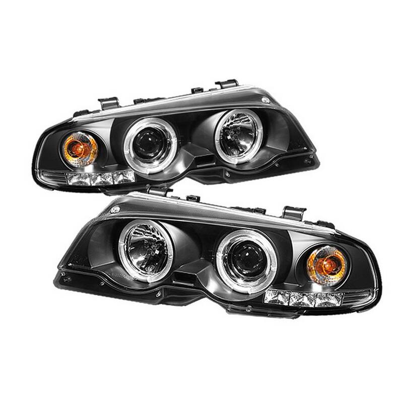 Spyder Auto BMW E46 3-Series 00-03 2DR / M3 01-06 2DR 1PC Projector Headlights - LED Halo - Black - 5008923