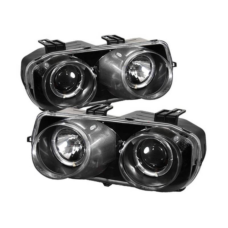 Spyder Auto Acura Integra 94-97 Projector Headlights - LED Halo -Black - High H1 (Included) - Low 9006 (Included) - 5008671