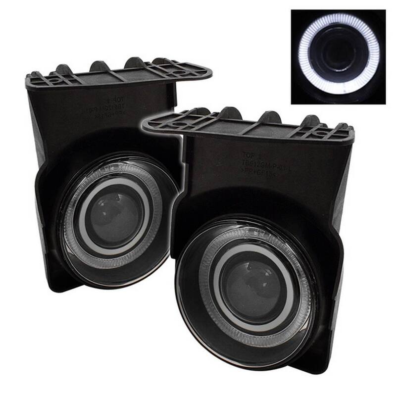 Spyder Auto GMC Sierra 1500/2500/3500 03-06 / Sierra 1500HD/2500HD 03-06 Halo Projector Fog Lights w/Switch - Smoke - 5021441