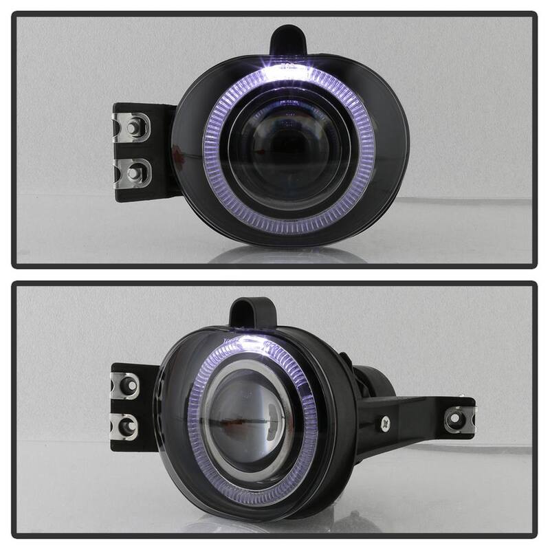 Spyder Auto DODGE RAM 1500 2002-2005/DODGE RAM 2500/3500 2003-2006 Halo Projector Fog Lights w/Switch - Smoke - 5021267