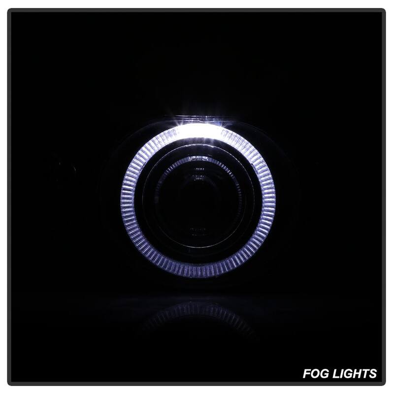 Spyder Auto DODGE RAM 1500 2002-2005/DODGE RAM 2500/3500 2003-2006 Halo Projector Fog Lights w/Switch - Clear - 5021250