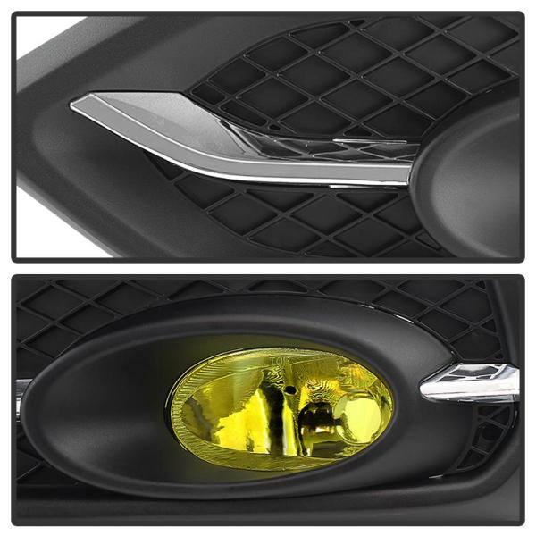 Spyder Auto Honda Civic 2014-2015 2Dr/Coupe OEM Fog Light W/Switch- Yellow - 5080233