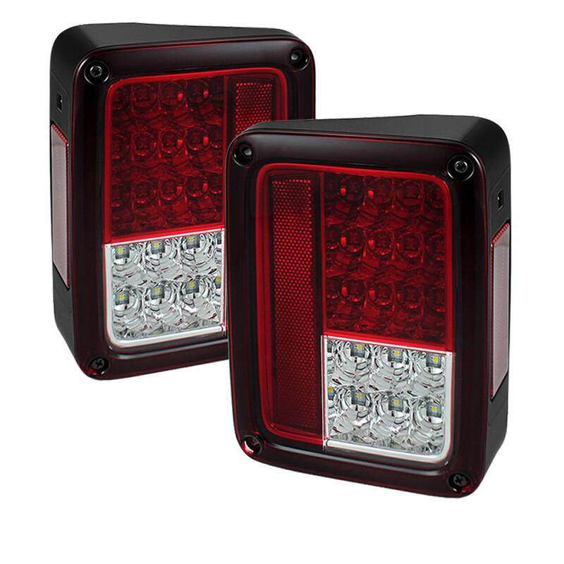 Spyder Auto Jeep Wrangler (JK JKU) 07-18 LED Tail Lights - Red Clear - 5070401