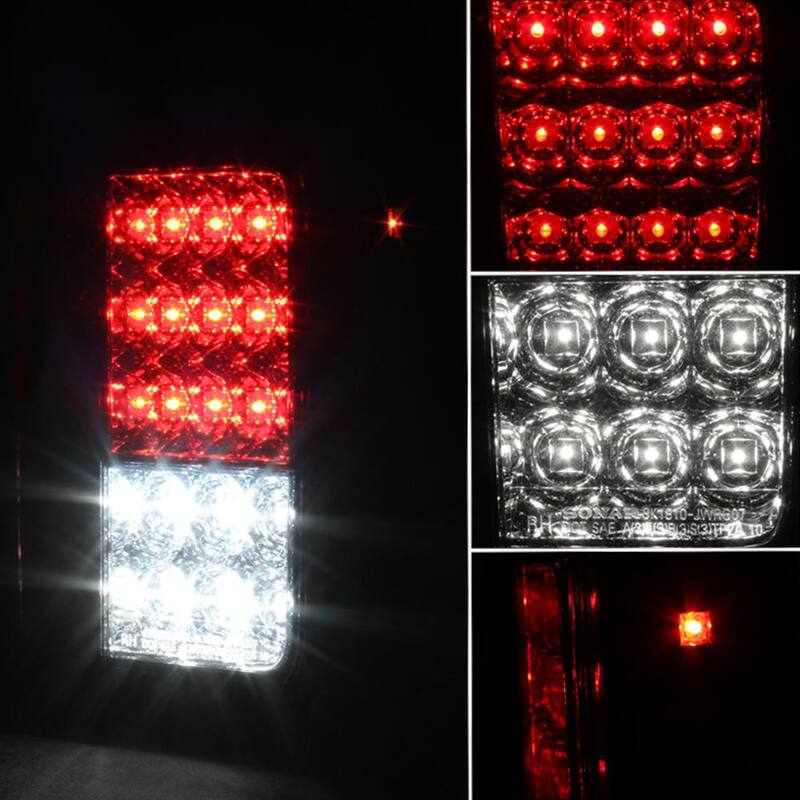 Spyder Auto Jeep Wrangler (JK JKU) 07-18 LED Tail Lights - Red Clear - 5070401