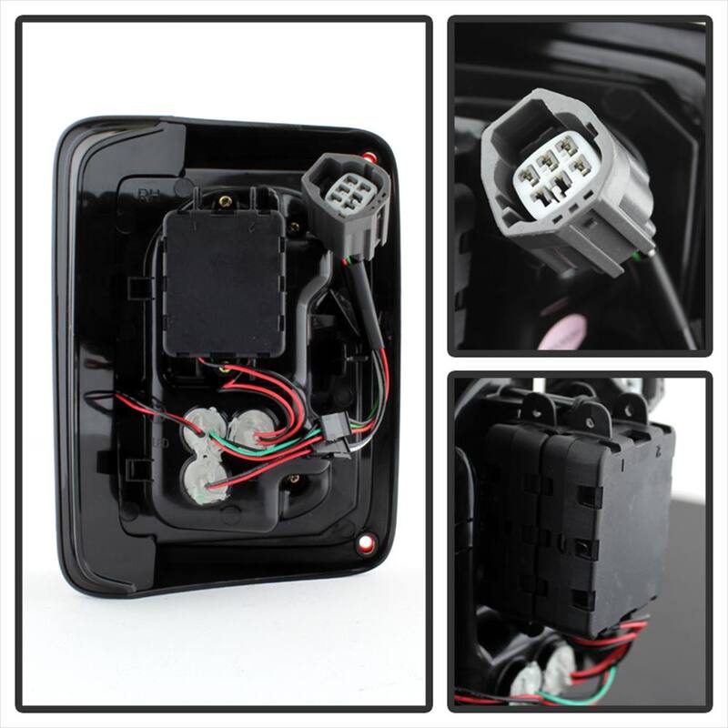 Spyder Auto Jeep Wrangler (JK JKU) 07-18 LED Tail Lights - Red Clear - 5070401