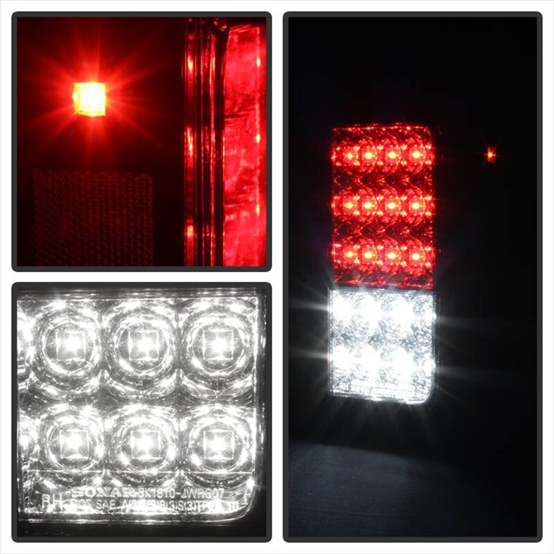 Spyder Auto Jeep Wrangler (JK JKU) 07-18 LED Tail Lights - Red Clear - 5070401