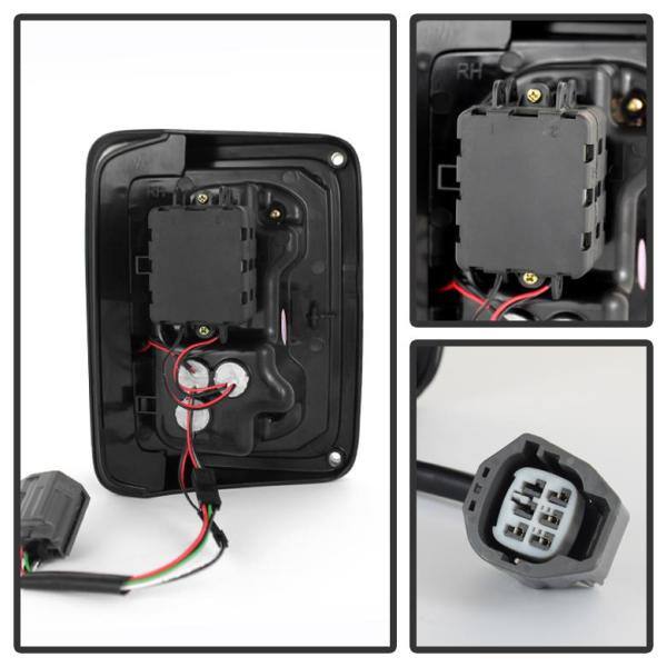 Spyder Auto Jeep Wrangler (JK JKU) 07-18 LED Tail Lights - Black Smoke - 5079978