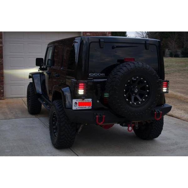 Spyder Auto Jeep Wrangler (JK JKU) 07-18 LED Tail Lights - Black - 5070395