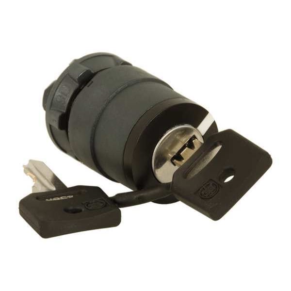 Interruptor selector no iluminado de Schneider Electric, de 22mm, 3 posiciones, con llave - ZB5AG710