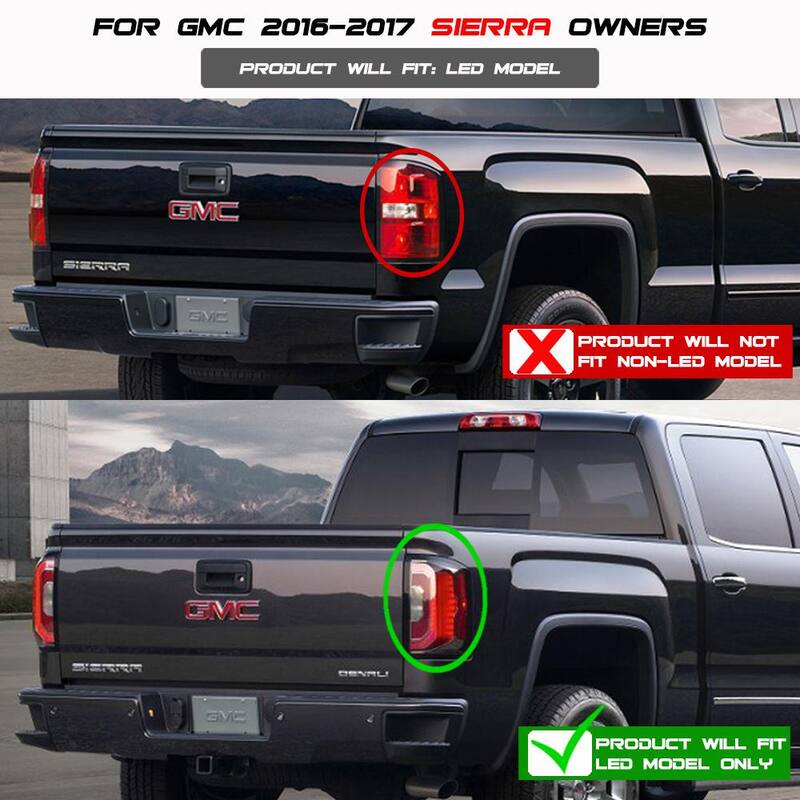 Spyder Auto GMC Sierra 2016-2017 (Will only fit facotry LED models) Light Bar LED Tail Lights - Black - 5083777