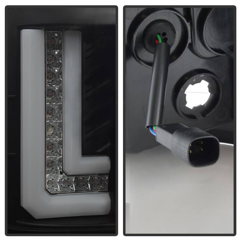 Spyder Auto GMC Sierra 2016-2017 (Will only fit facotry LED models) Light Bar LED Tail Lights - Black - 5083777