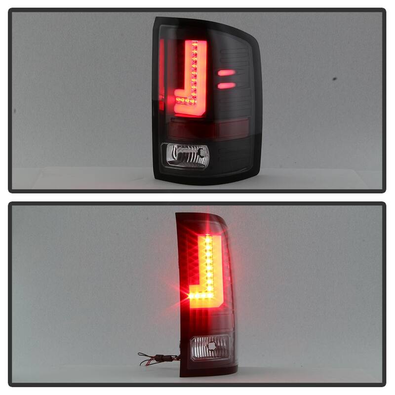 Spyder Auto GMC Sierra 2016-2017 (Will only fit facotry LED models) Light Bar LED Tail Lights - Black - 5083777