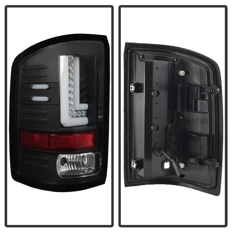 Spyder Auto GMC Sierra 2016-2017 (Will only fit facotry LED models) Light Bar LED Tail Lights - Black - 5083777