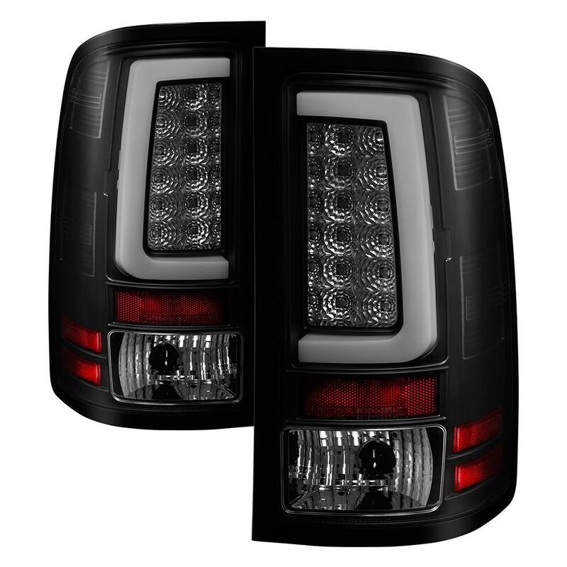 Spyder Auto GMC Sierra 1500 07-13 2500HD/3500HD 07-14(Doesn't fit 3500HD Dually Models) Ver2 Light Bar LED Tail Lights -Black Smoke - 5084750
