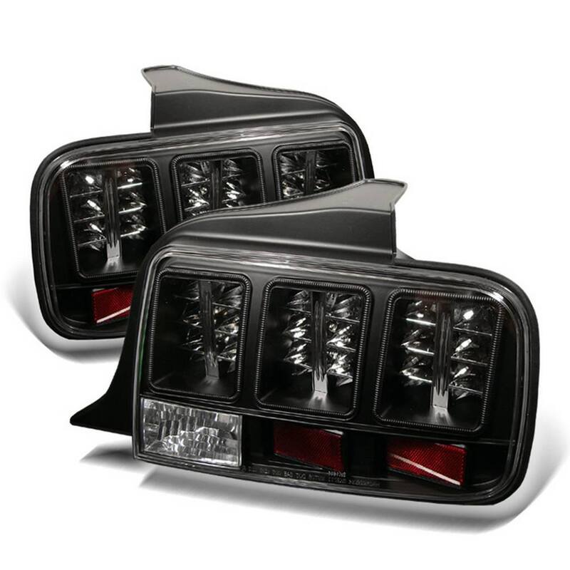 Spyder Auto Ford Mustang 05-09 LED Tail Lights - Black - 5003546
