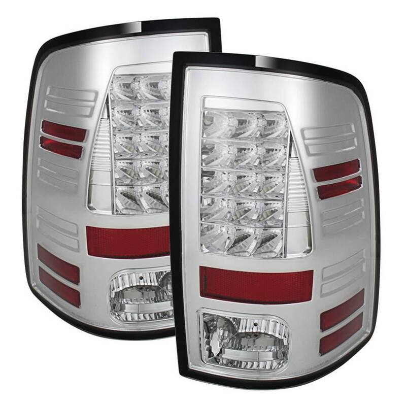 Spyder Auto Dodge Ram 1500 13-18 / Ram 2500/3500 13-18 LED Tail Lights -( Not Compatible With Incandescent Model ) - Chrome - 5077523