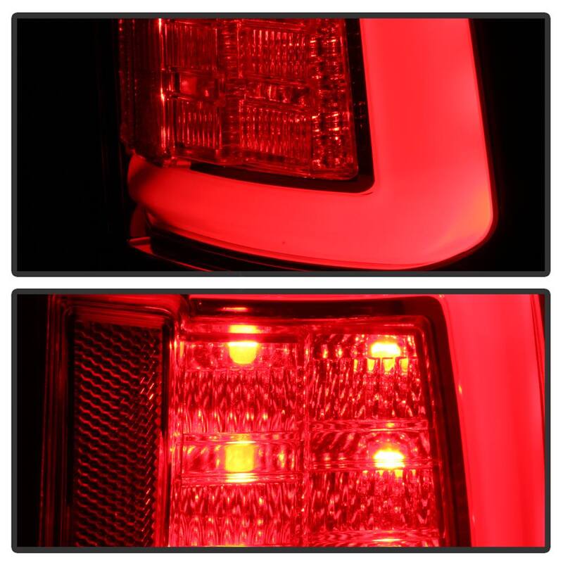 Spyder Auto Dodge Ram 1500 09-18 / Ram 2500/3500 10-18 Light Bar LED Tail Lights -( Not Compatible With LED Model ) - Red Clear - 5084040