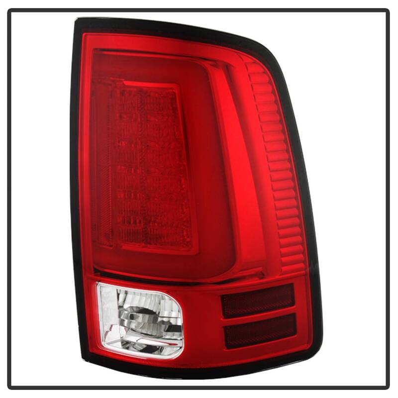 Spyder Auto Dodge Ram 1500 09-18 / Ram 2500/3500 10-18 Light Bar LED Tail Lights -( Not Compatible With LED Model ) - Red Clear - 5084040