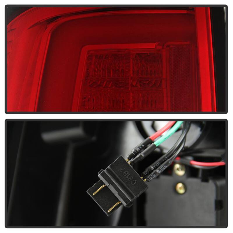 Spyder Auto Dodge Ram 1500 09-18 / Ram 2500/3500 10-18 Light Bar LED Tail Lights -( Not Compatible With LED Model ) - Red Clear - 5084040
