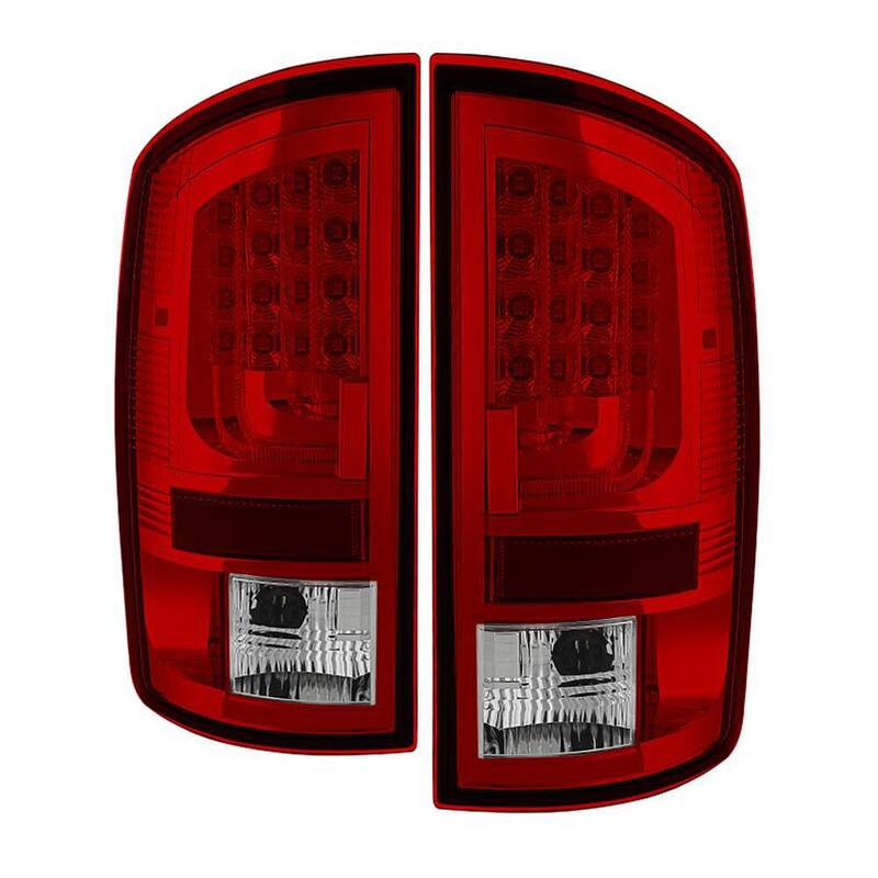Spyder Auto Dodge Ram 07-08 1500 / Ram 07-09 2500/3500 Version 2 LED Tail Lights - Red Clear - 5081971