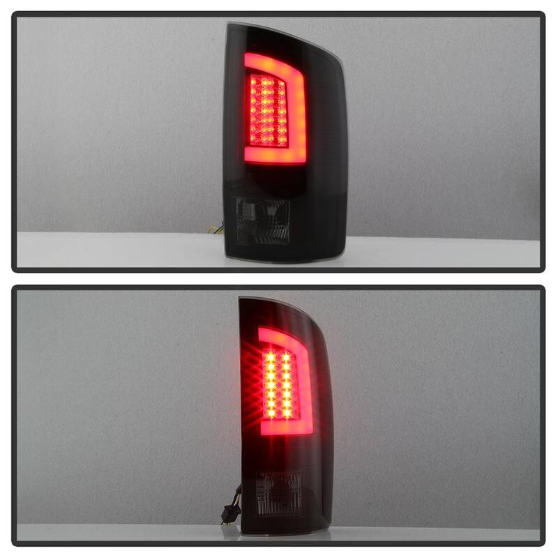 Spyder Auto Dodge Ram 02-06 1500 / Ram 2500/3500 03-06 Version 3 Light Bar LED Tail Light - Black Smoke - 5084125