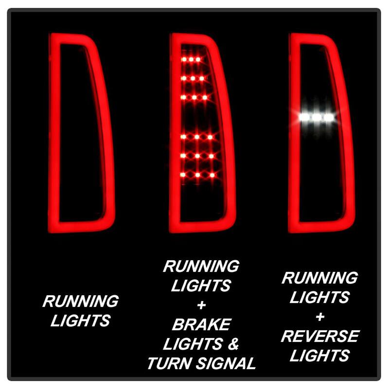 Spyder Auto Chevy Tahoe / Suburban 15-17 light bar LED Tail Lights - Black Smoke - 5085078