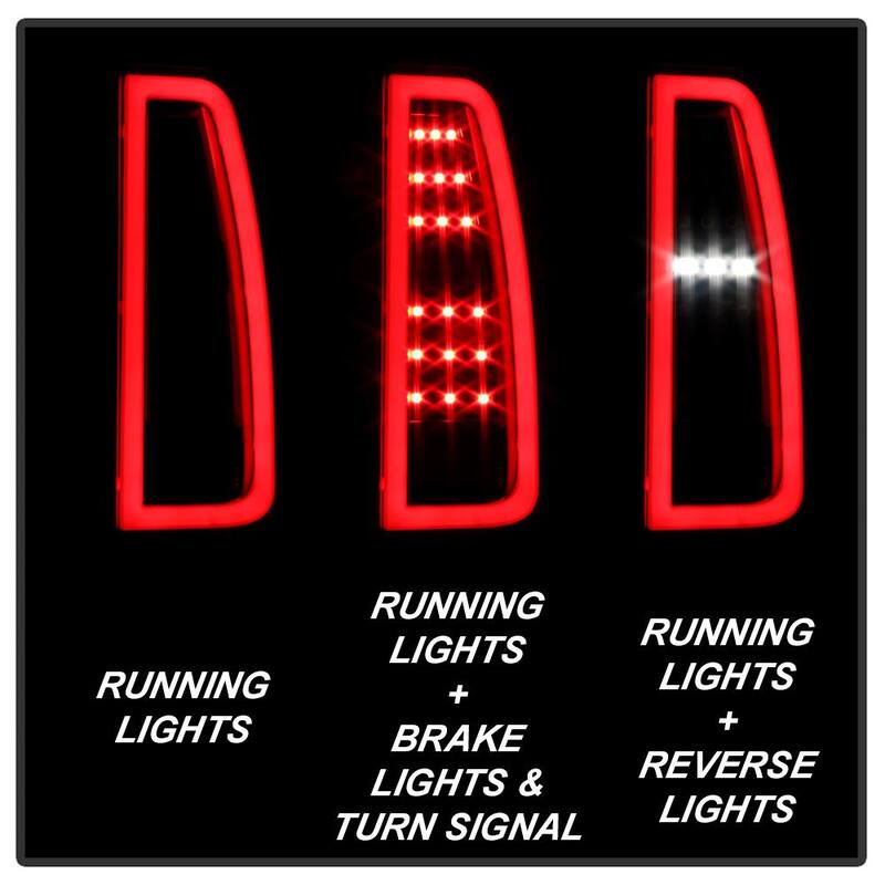 Spyder Auto Chevy Tahoe / Suburban 15-17 light bar LED Tail Lights - Black - 5084583
