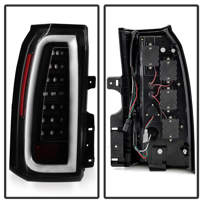 Spyder Auto Chevy Tahoe / Suburban 15-17 light bar LED Tail Lights - Black - 5084583