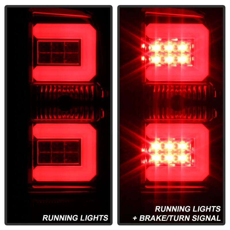 Spyder Auto Chevy Silverado 2016-2017 (will Only Work With Factory LED Type) Light Bar LED Tail Lights - Chrome - 5083746